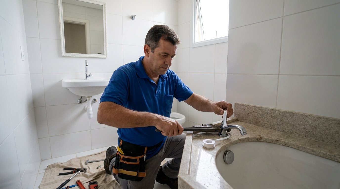 Instalação de torneira de cozinha em Suzano‑SP